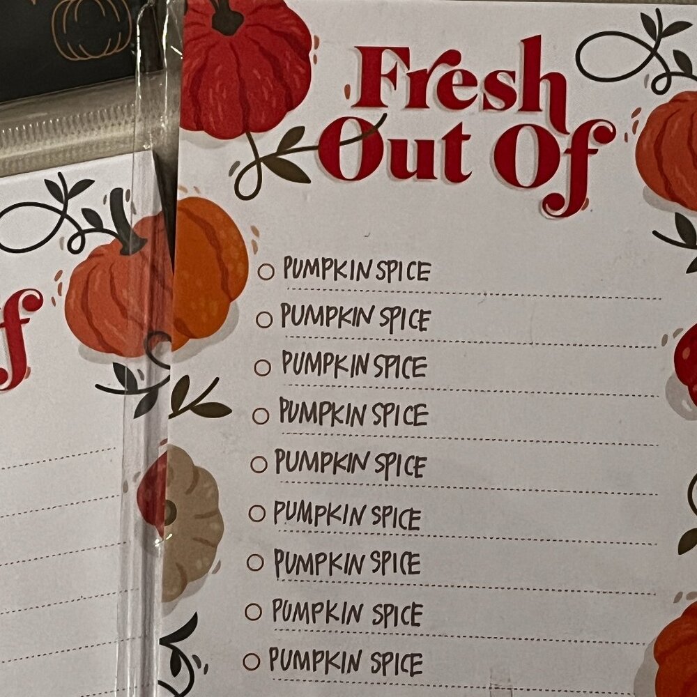 Thanksgiving Pumpkin Spice Magnetic Notebooks Set‎ of 3 (hol/x)